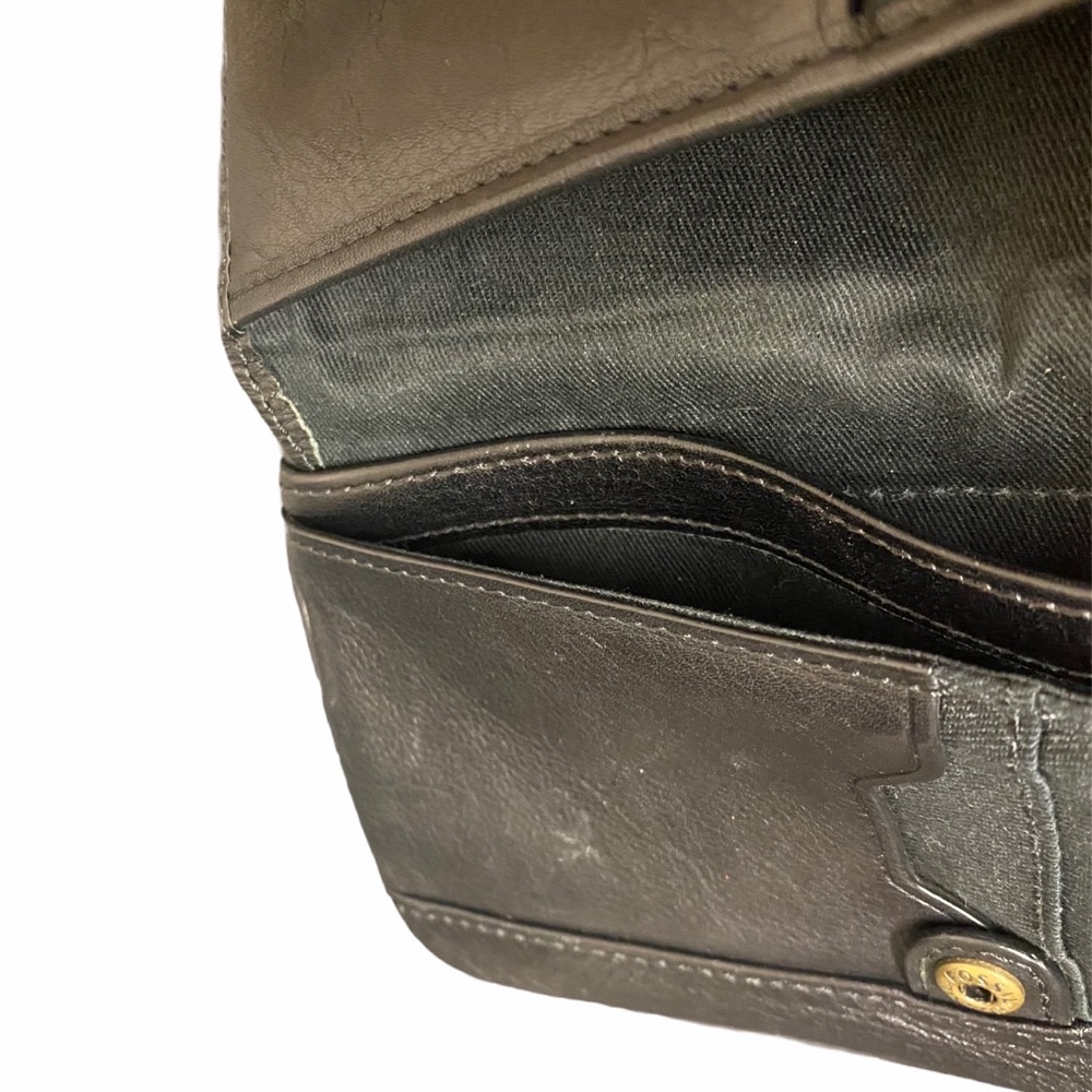 Fossil Leather Wallet Coin Clutch in Black 13 slot - Picture 3 of 10